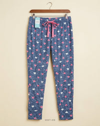 Pj Couture (WWT-418) Heart-Print Pajama Joggers